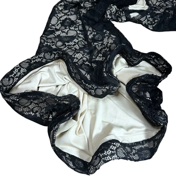 Windsor Whimsigoth Lace Maxi Dress Med Black Dark Romantic Gothic Mesh - Picture 10 of 17